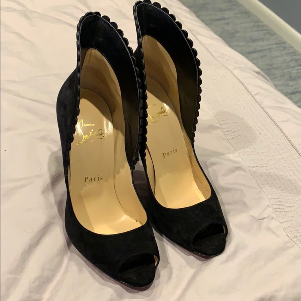 Christian Louboutin peep toe pumps
